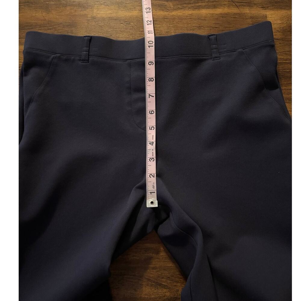 Quince Women’s Large Pants Ponte Straight Leg Ultra Stretch Pull On Navy Blue - Picture 10 of 15